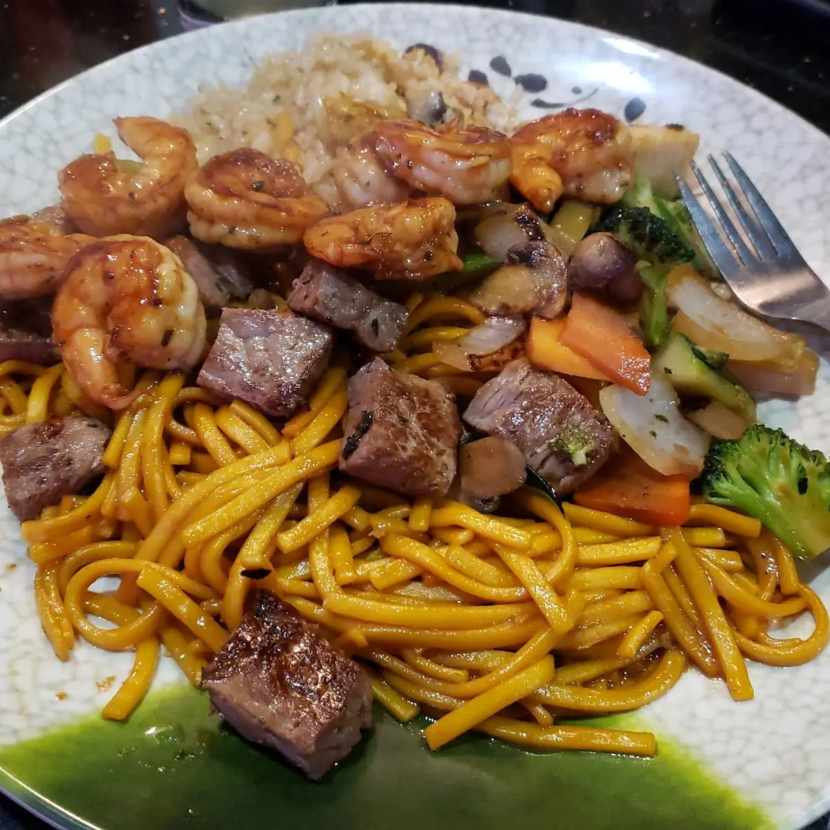 Kabuto Dinner Filet Mignon Lobster Tail and Scallops
