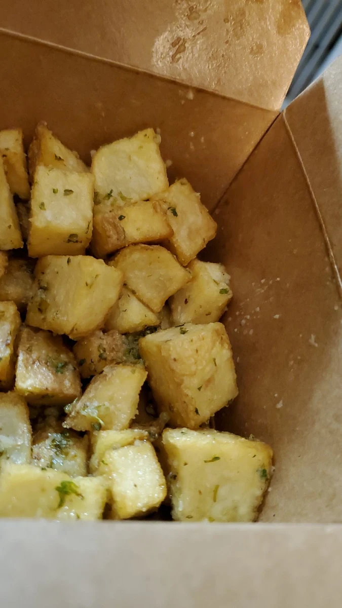 Garlicky Potatoes, Donair On The Run