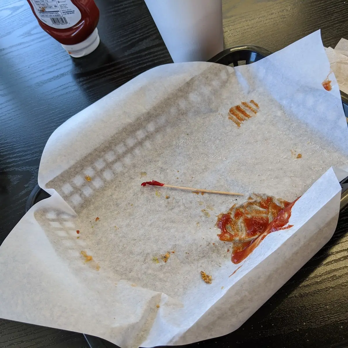 Bacon Burger and Fries Gone