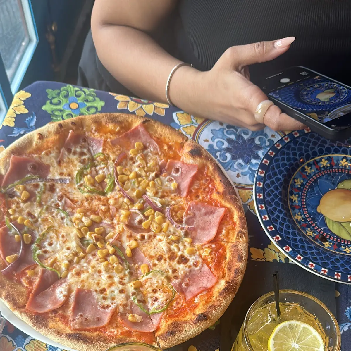 Ham and Cheese Pizza