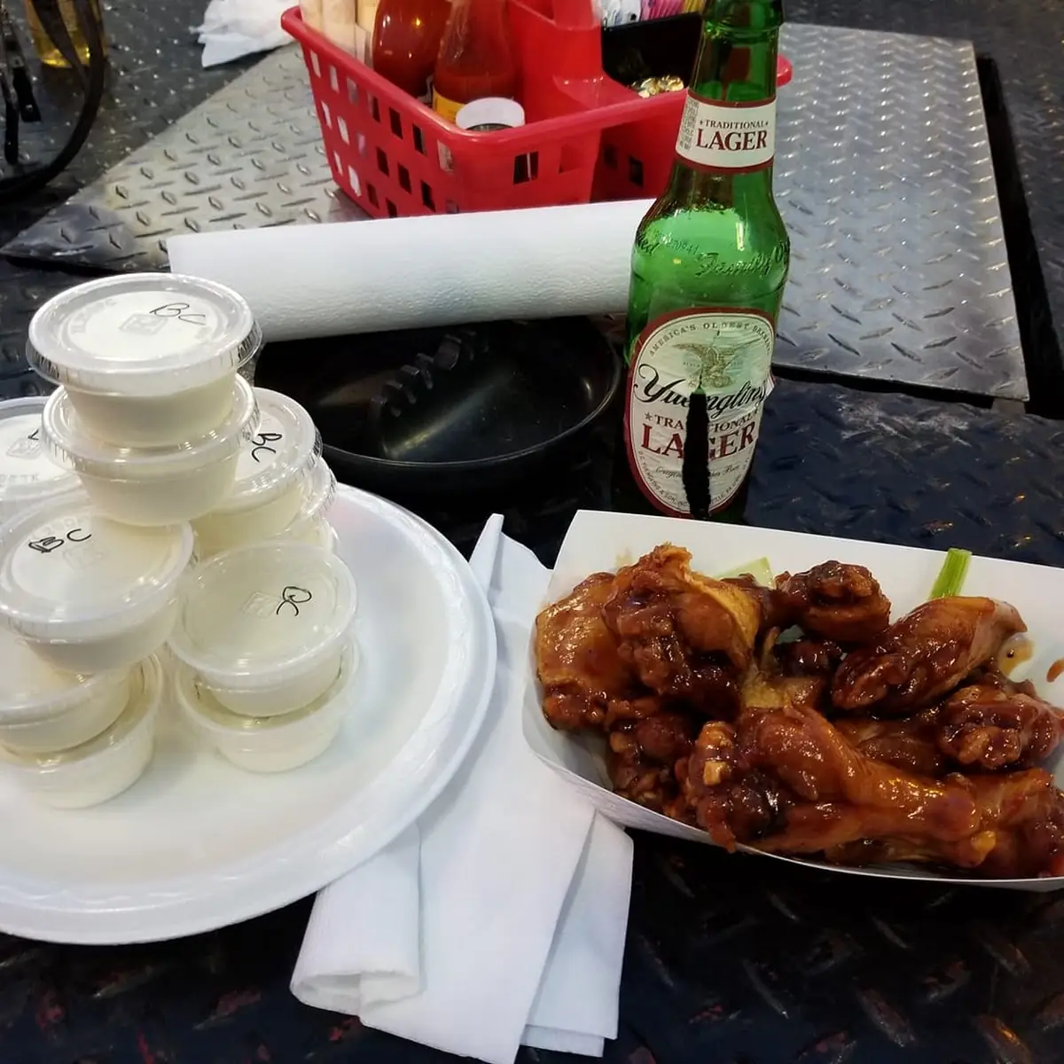Buffalo Wings with Just Enough Blue Cheese Dressing