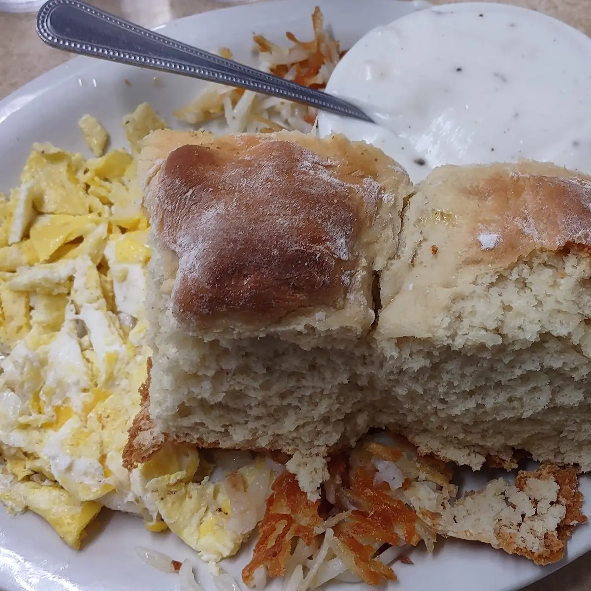 Eggs Biscuits Hash Browns