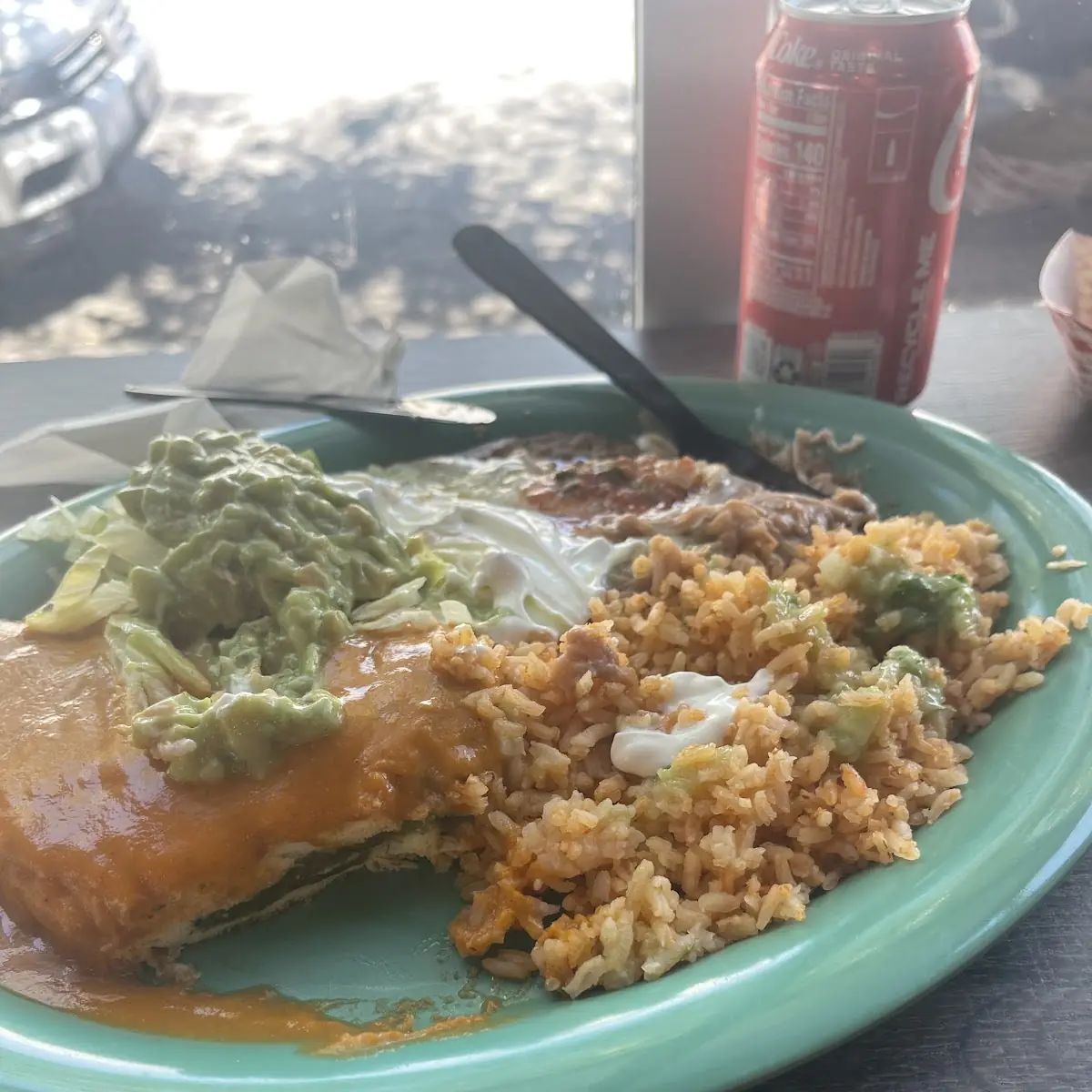 Rellano and Refried Beans and Cheese