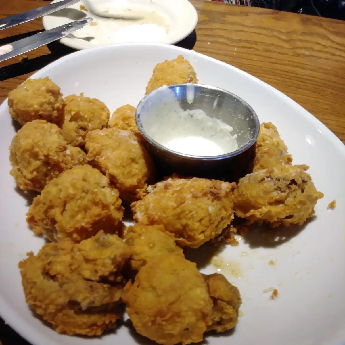Fried Mushrooms and Ranch Dressing