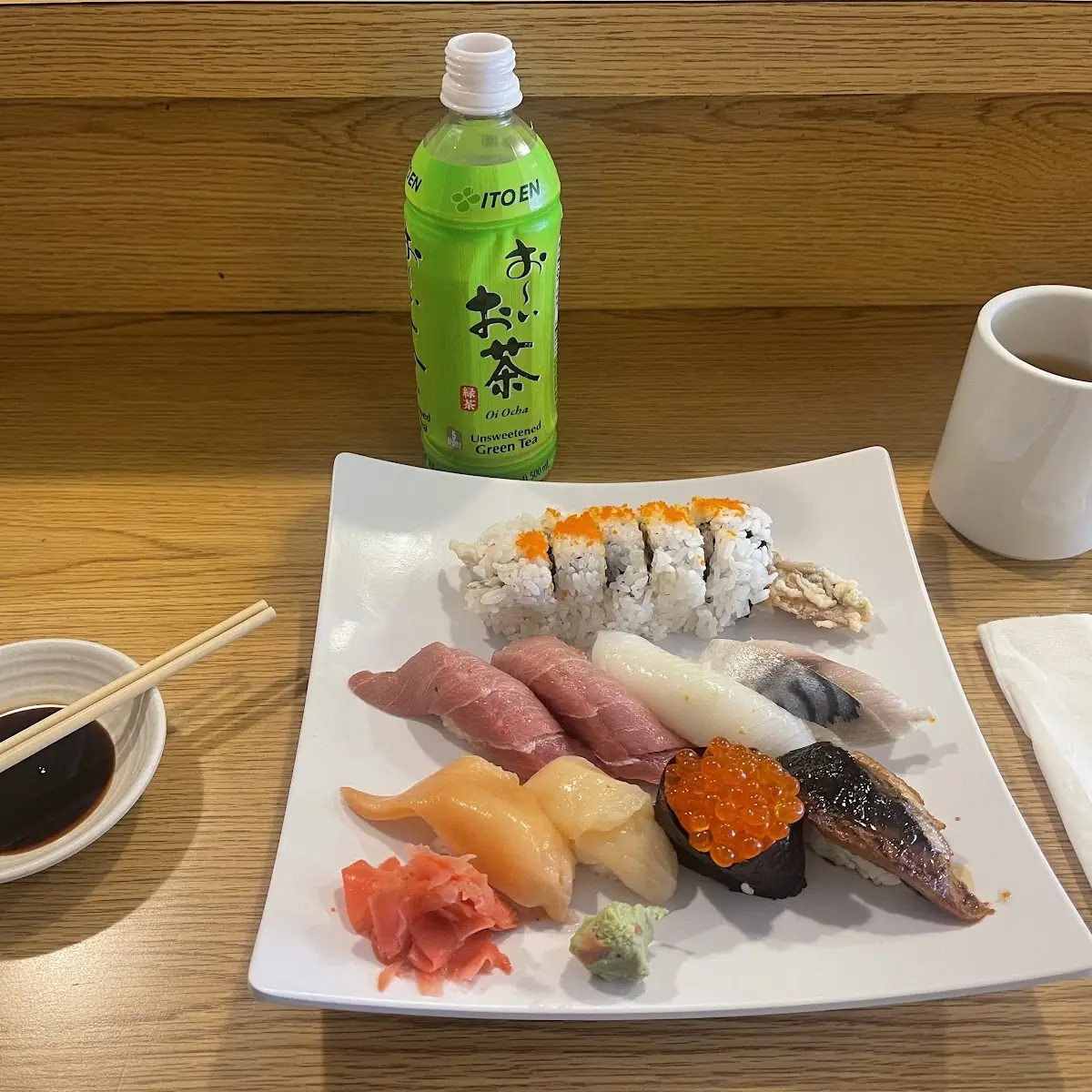 Soft Shell Crab Roll with Assorted Sushi Includes Toro and Ikura