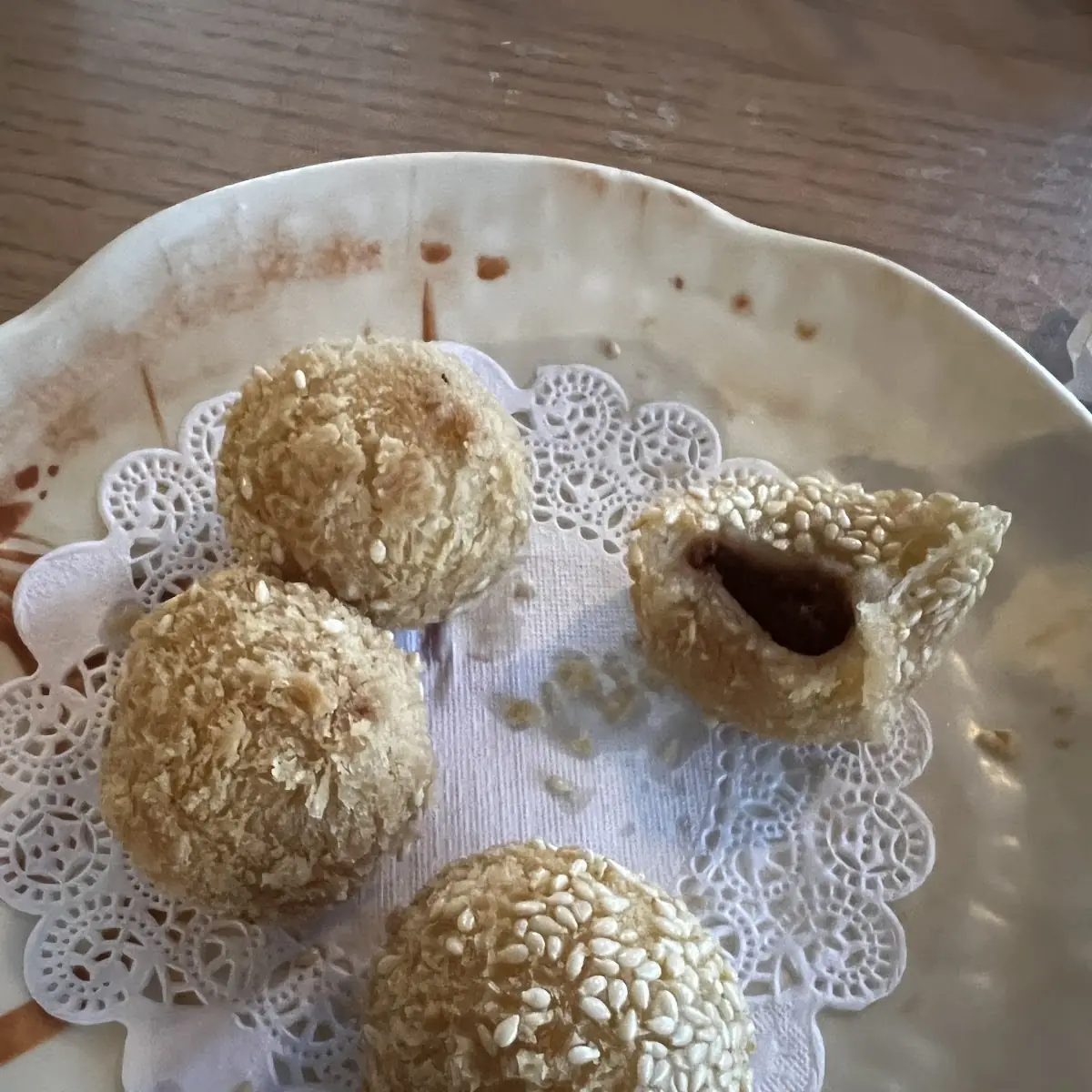 Fried Sesame Ball Red Bean