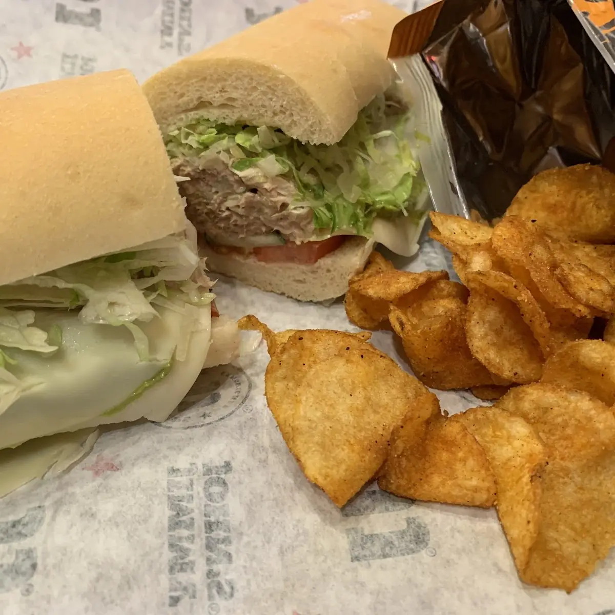 Tuna Salad and BBQ Jimmy Chips
