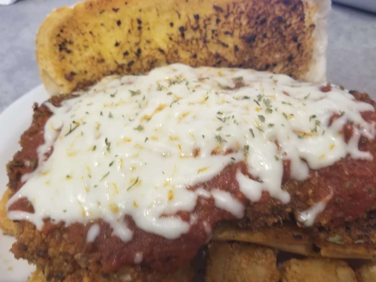 Chicken Parm Sandwich with Fries