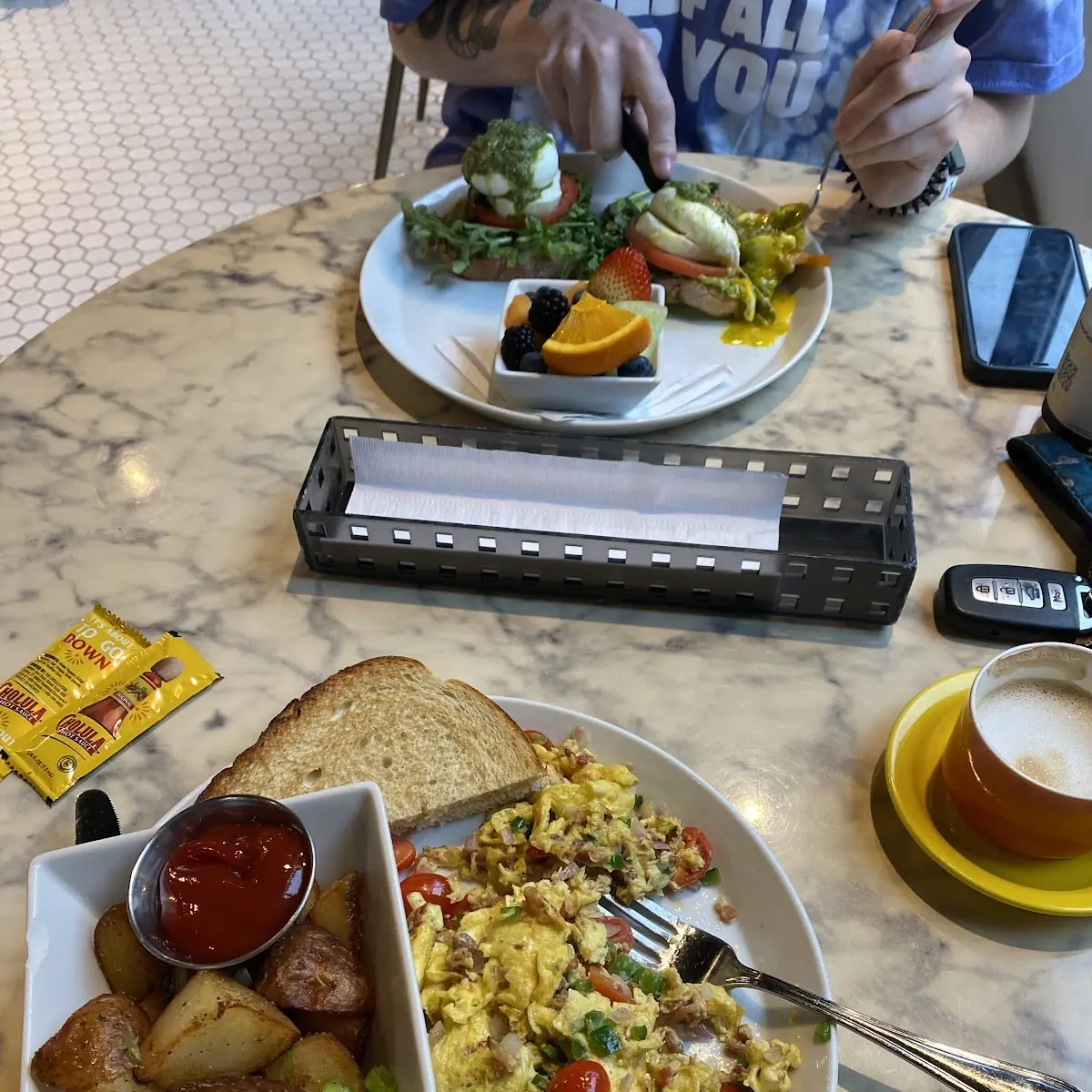 Two Eggs Bacon or Link Potato or Fruit Toast