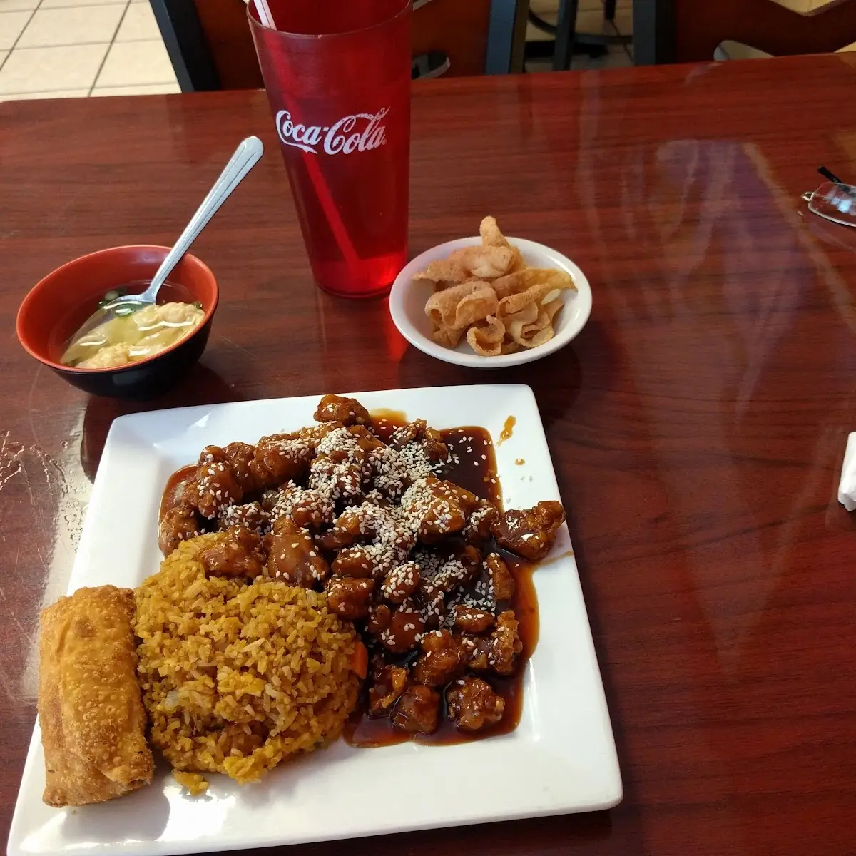 Sesame Chicken Combination Platter