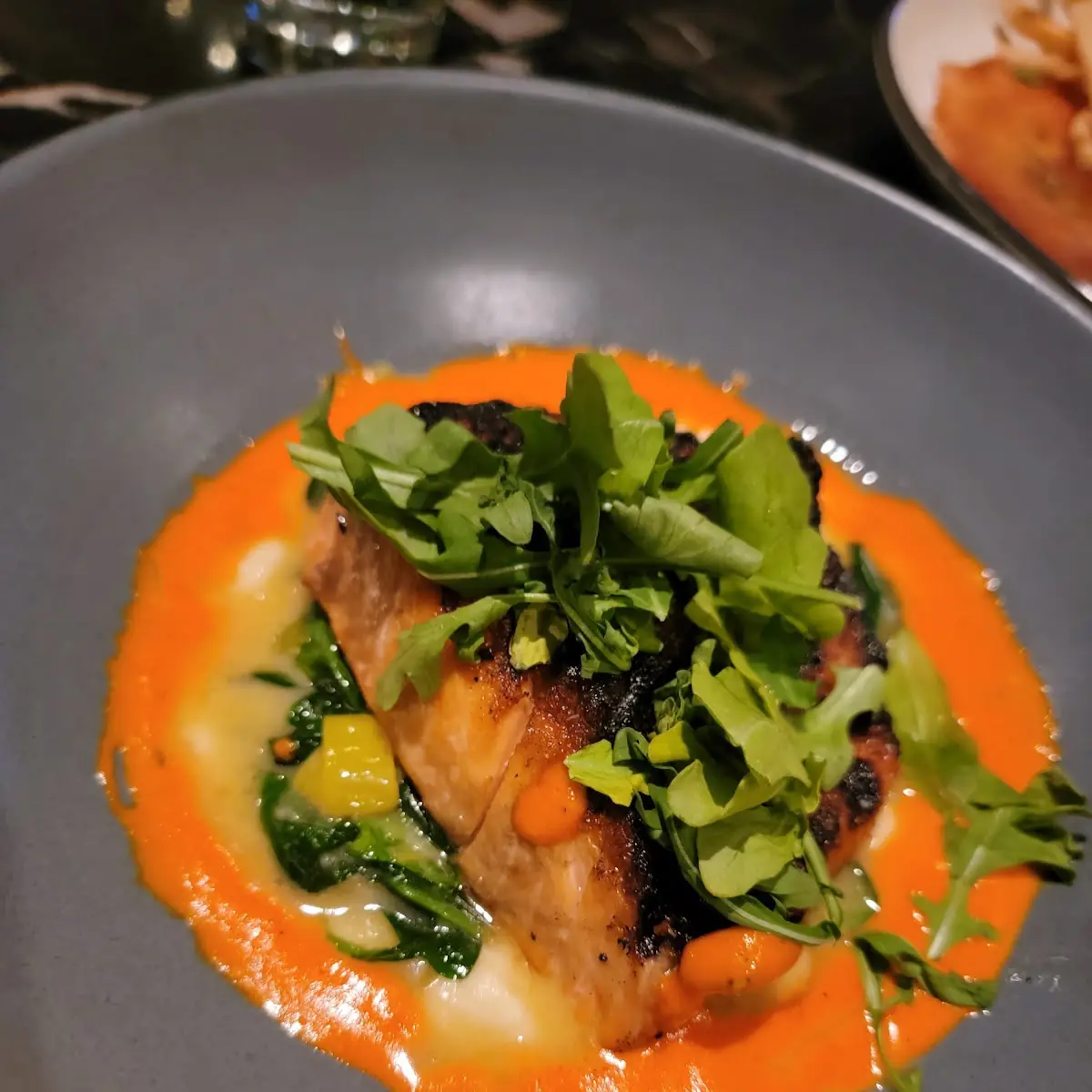 Grilled Atlantic Salmon with Celery Root Puree