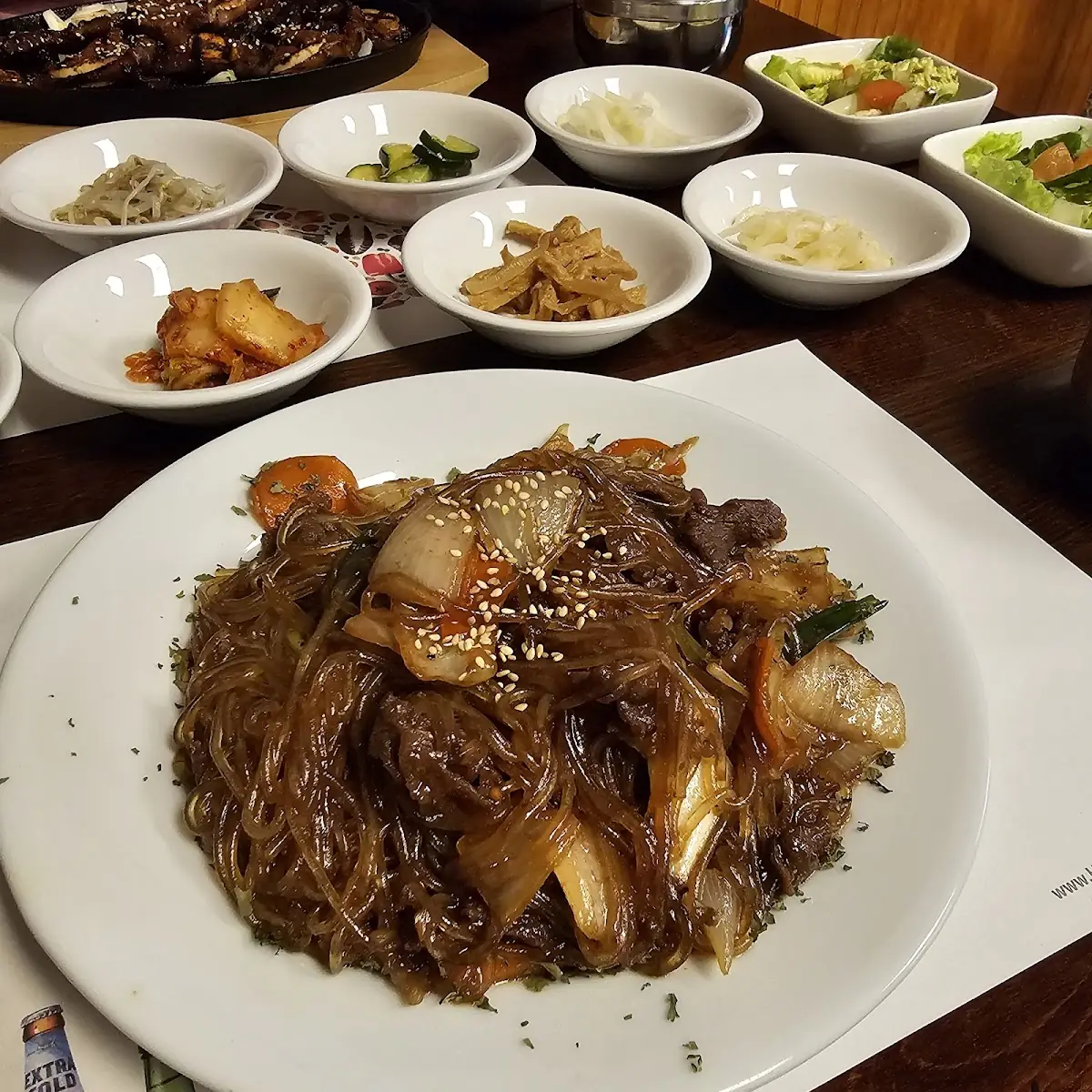 Beef Japchae and Banchan