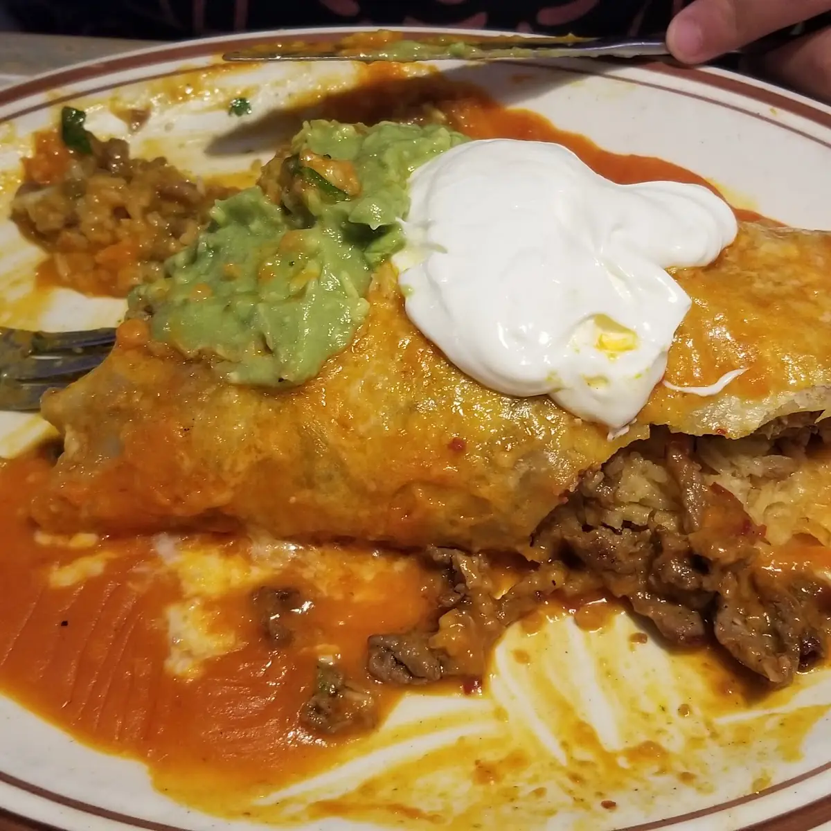 Beef Enchilada and Chile Relleno