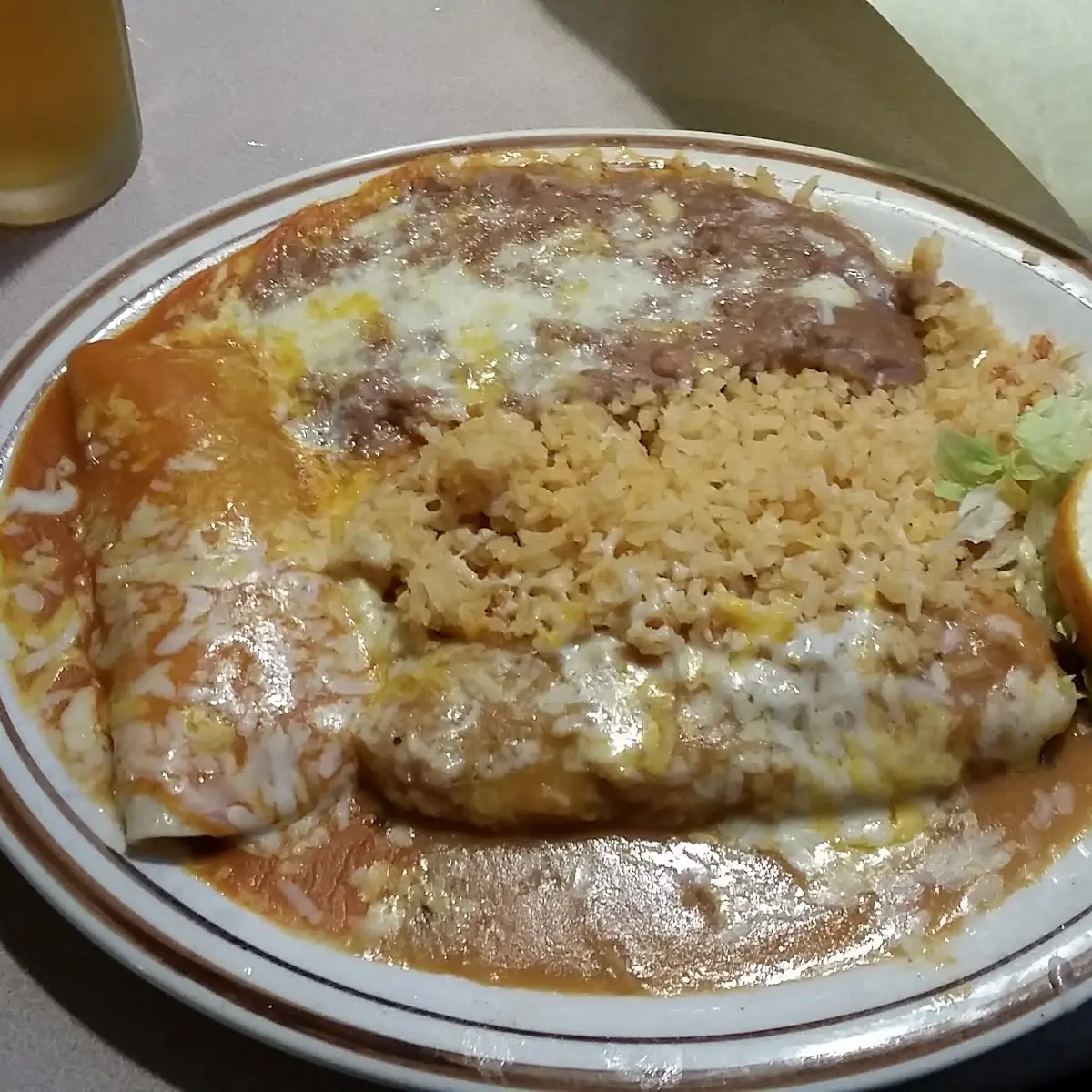 Lunch Special 1 Beef Taco Cheese Enchilada