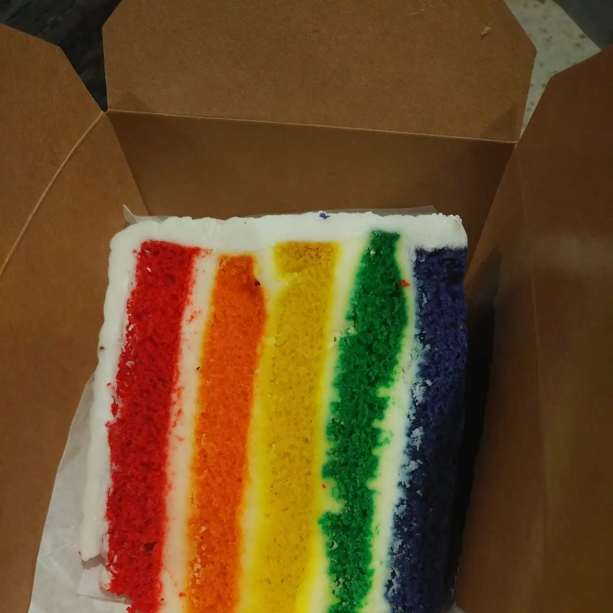 Rainbow Cake Slice