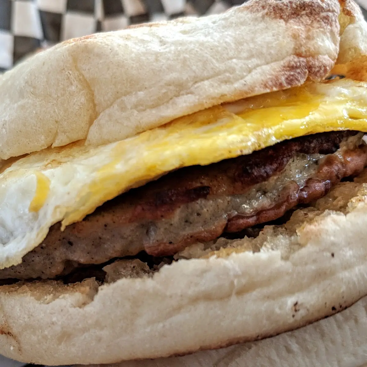Sausage and Egg on an English Muffin