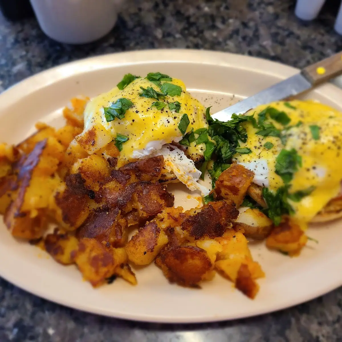 Egg Benedict Home Fries