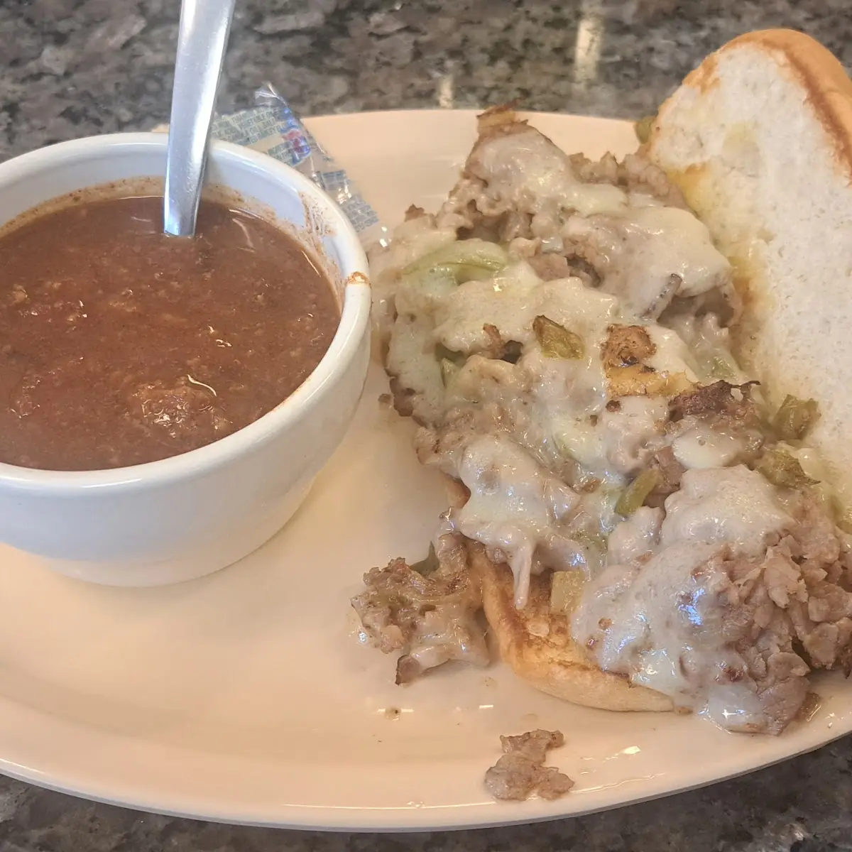 Philly Cheesesteak with Chili