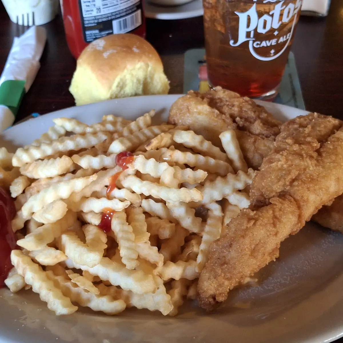 Perch Sandwich with Fries
