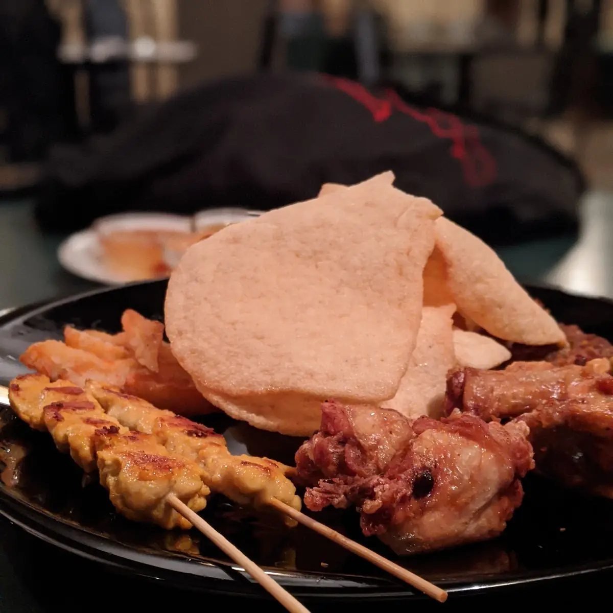 Shrimp Chips with Peanut Sauce