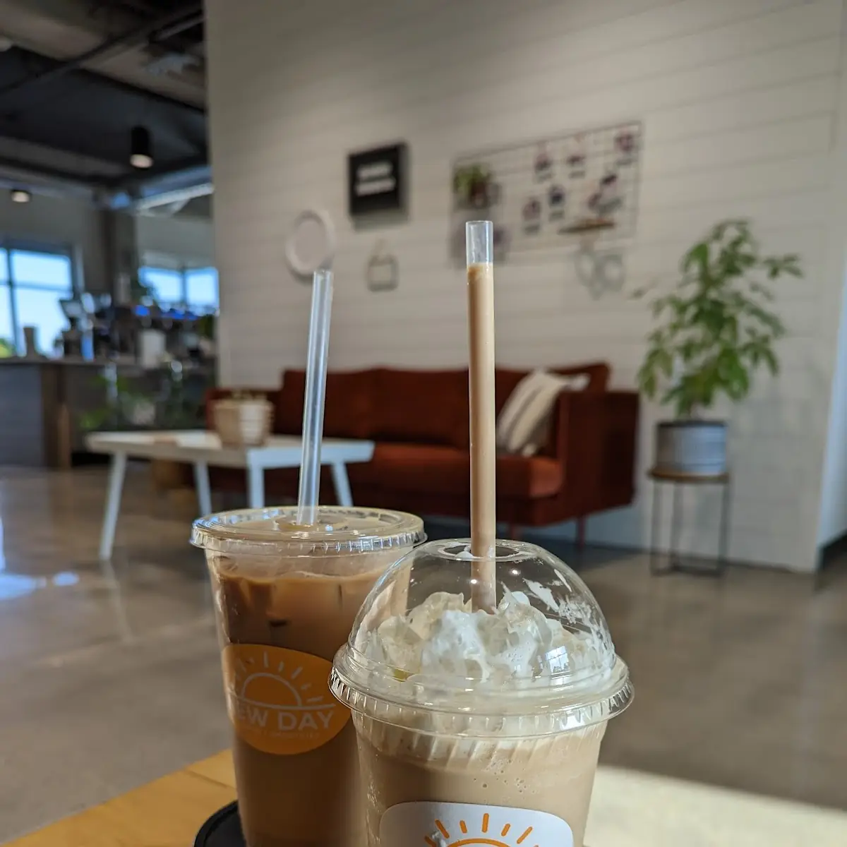 Vanilla Raspberry Iced Latte & Strawberry Vanilla Blended Latte