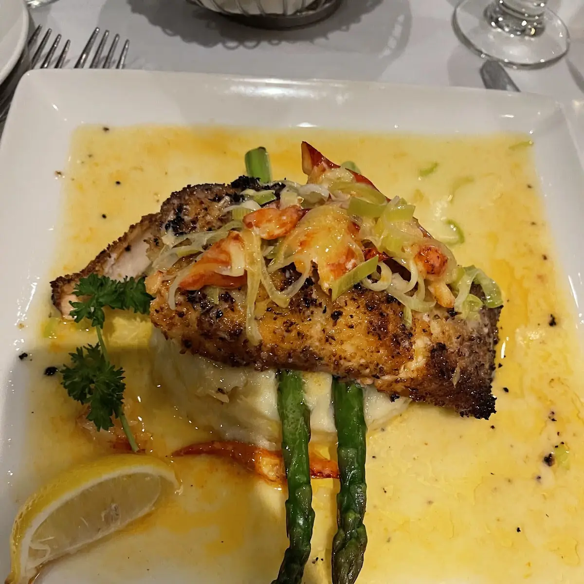 Fish with Lobster Tail