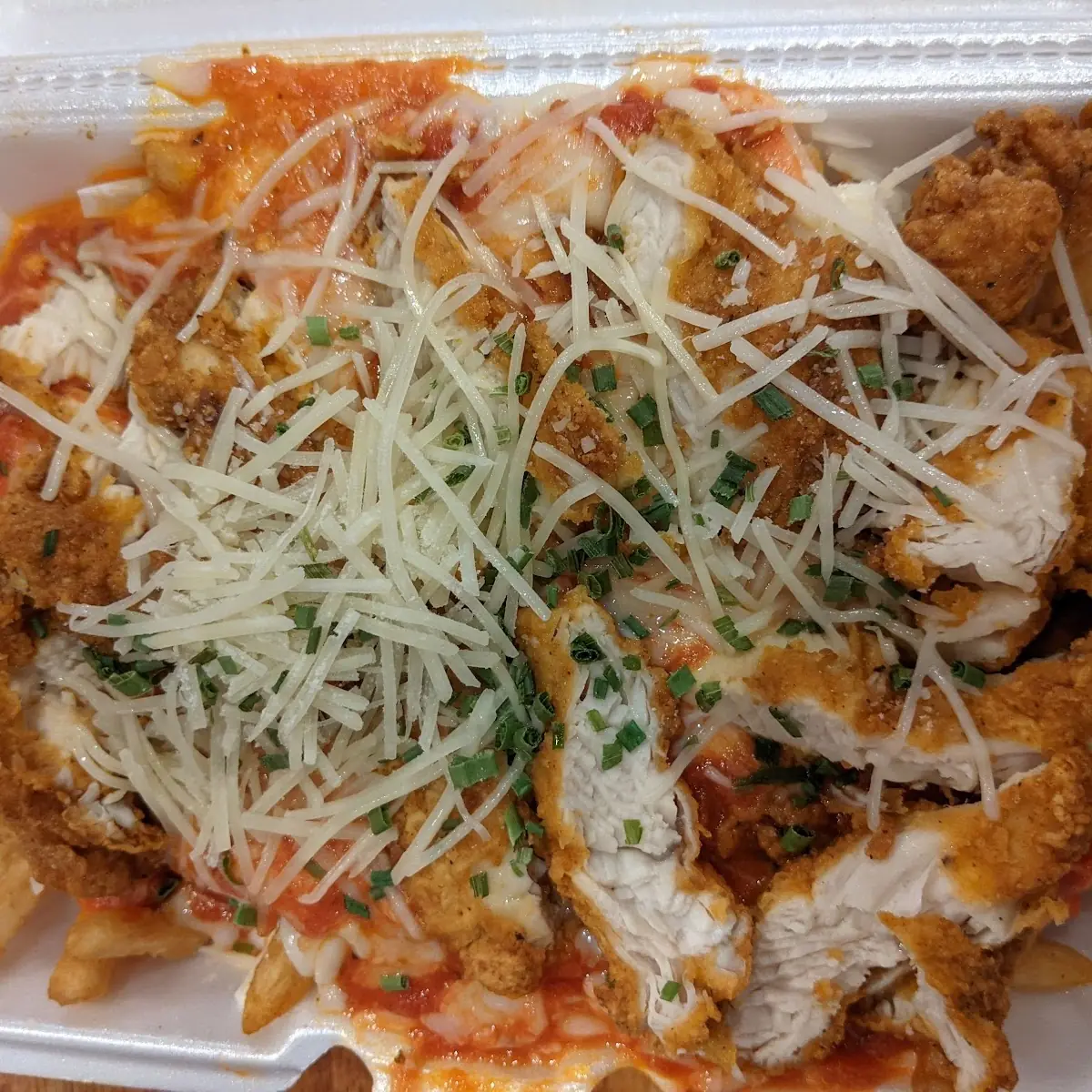 Pizza Fries with Chicken Parm
