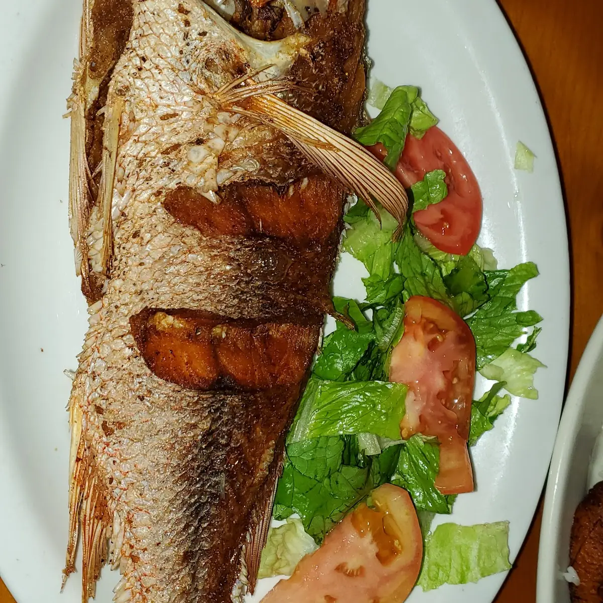 Super Big Fish with Salad