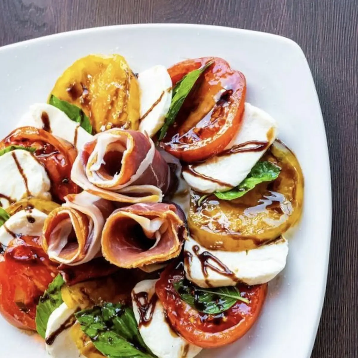 Prosciutto Burrata Caprese Salad