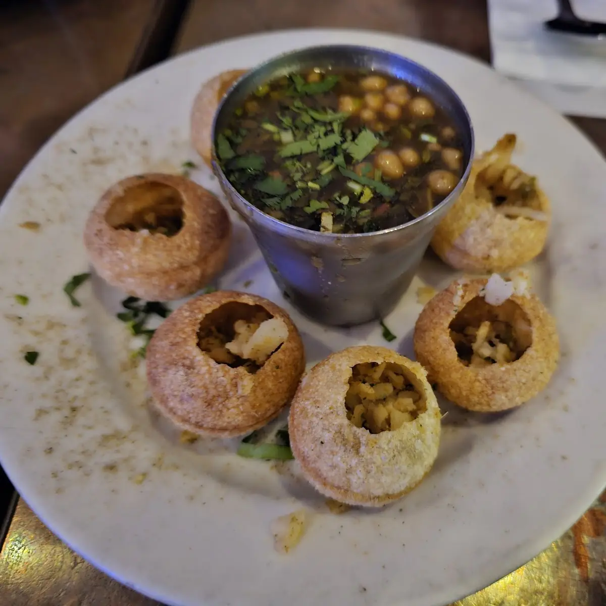Pani Puri with Spiced Water