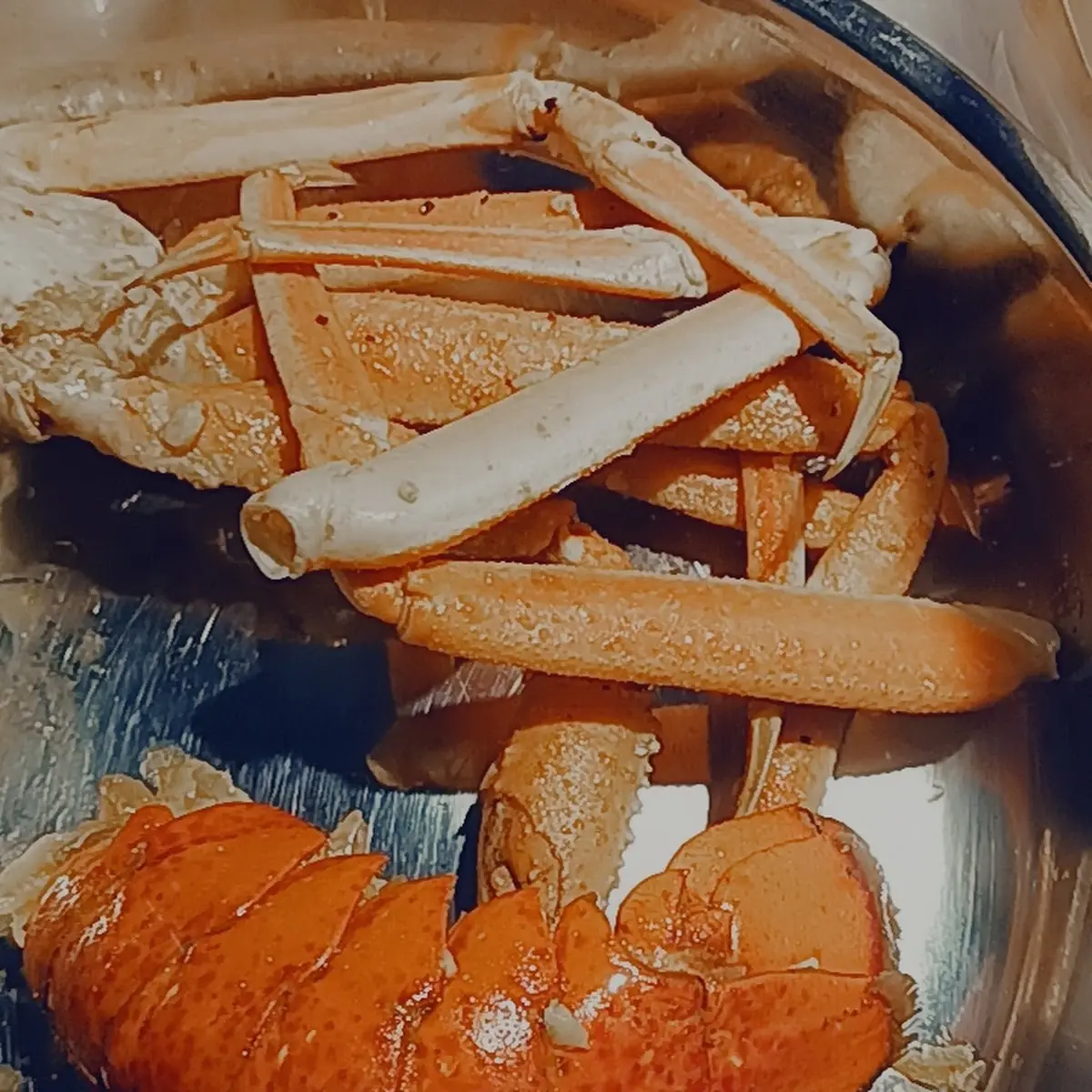 Half Pound Shrimp Half Pound Snow Crab 1 Cluster