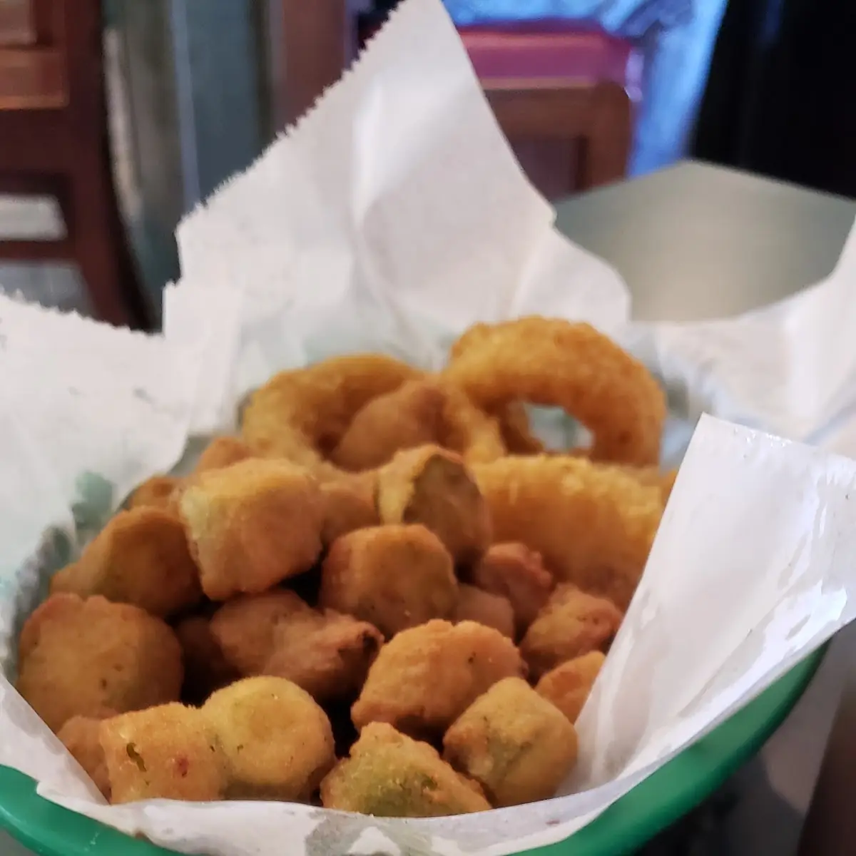 Fried Okra and Green Beans