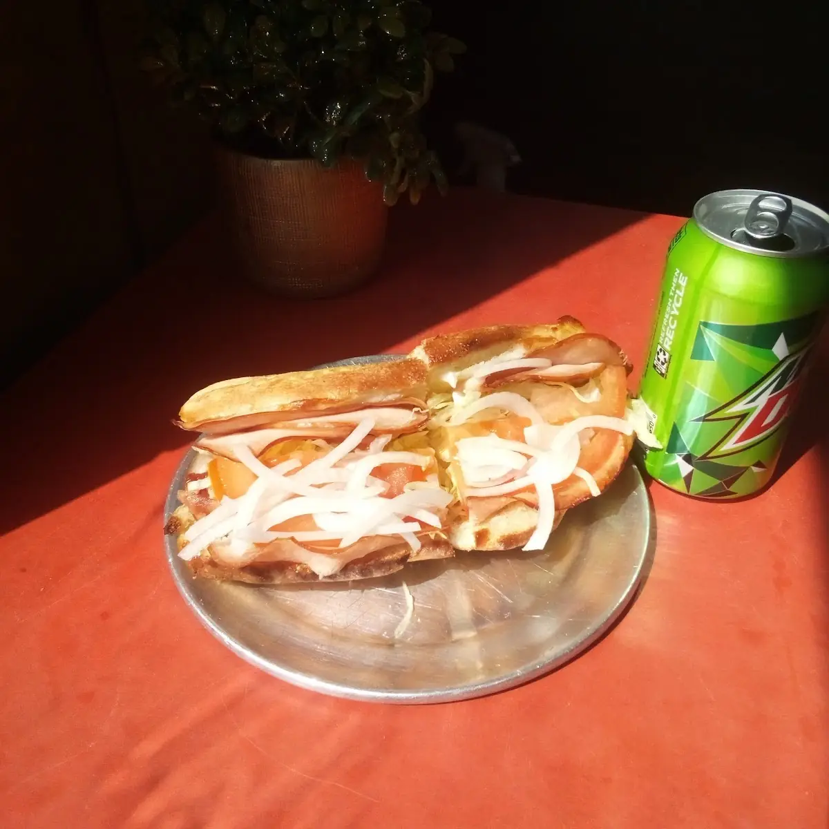 Italian Sub and Mountain Dew