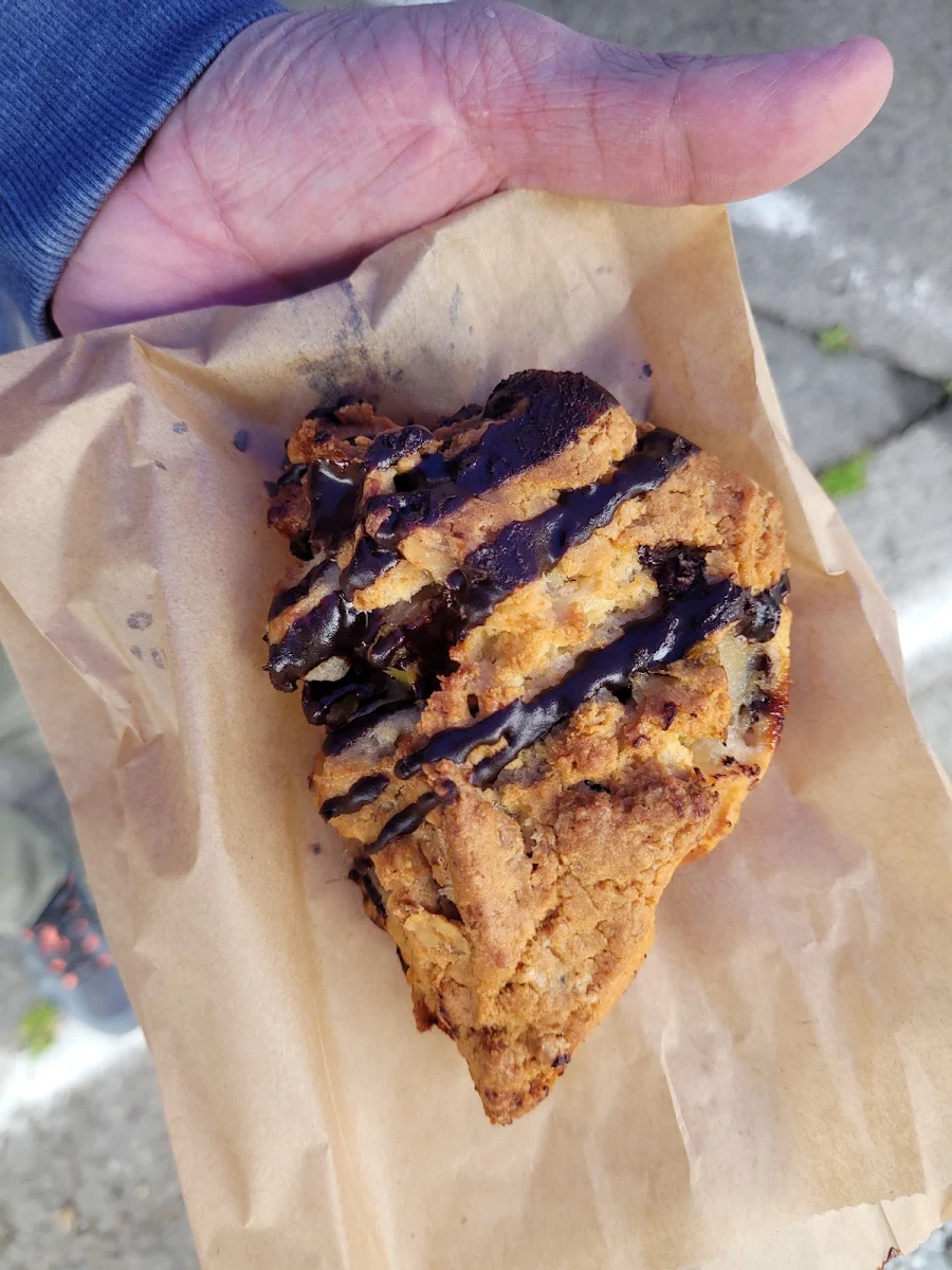 Pear Walnut Chocolate Scone