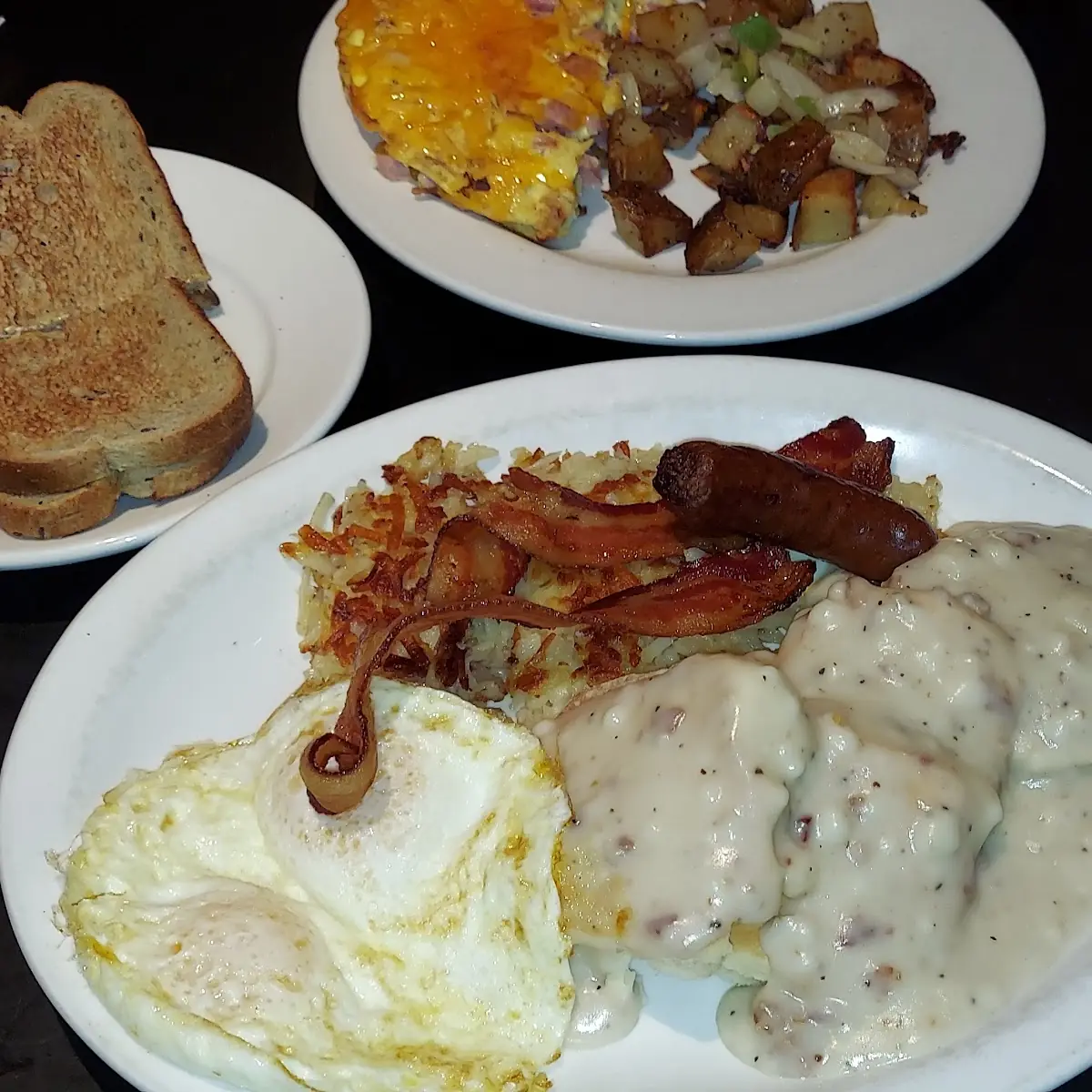 Ham & Cheese Omelet with Home Fries