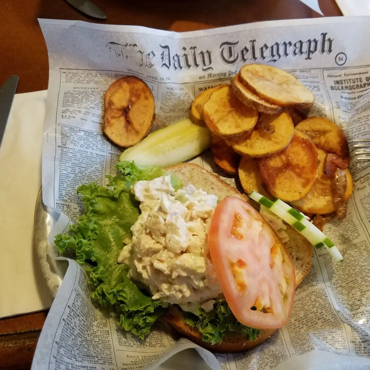 Chicken Salad Sandwich Pub Chips