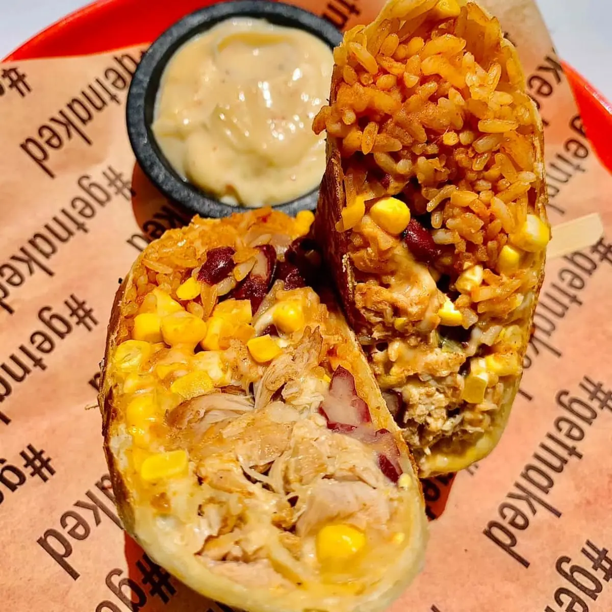 Mega Truffle Mac & Cheese Brisket Burrito