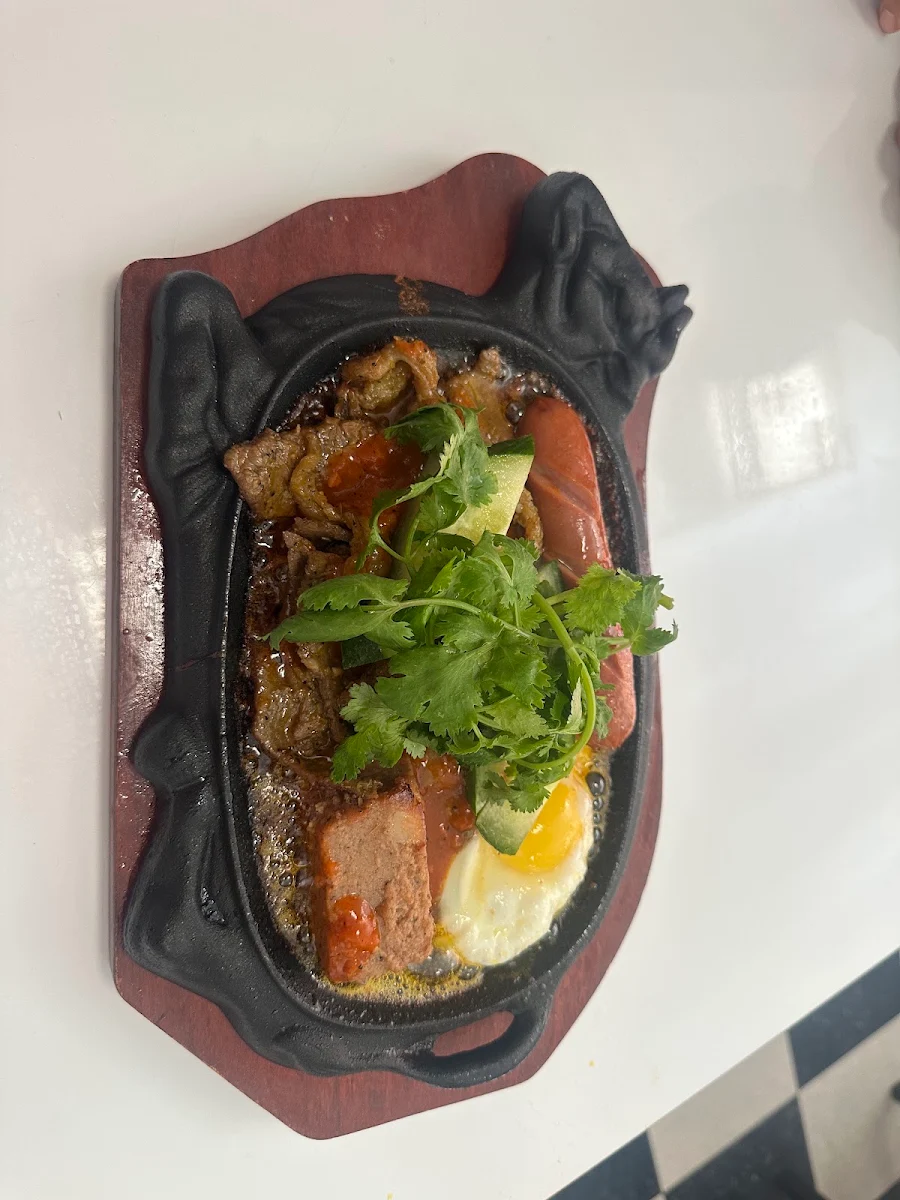 Sizzling Vietnamese Breakfast with Baguette