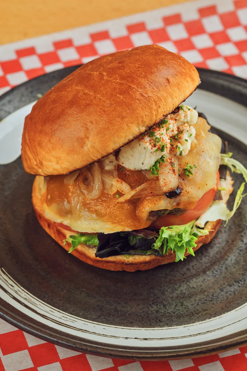 Crispy Curry Chicken Burger, The Chef's Playground Eatery