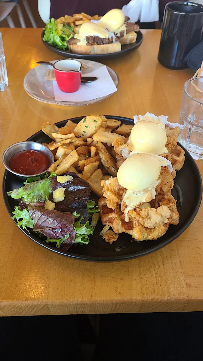 Truffle Brisket Benny, The Chef's Playground Eatery