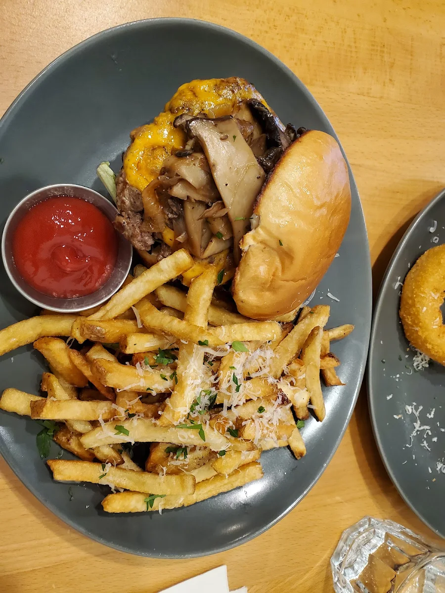Truffle Mushroom Burger, The Chef's Playground Eatery