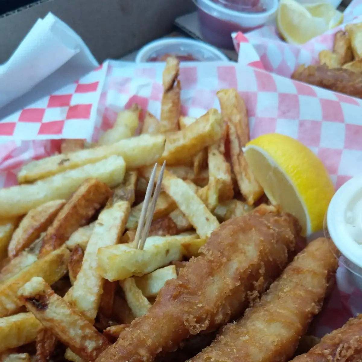 Cod Fingers with Fries, Suzy's Ice Creamporium/Original Alberts