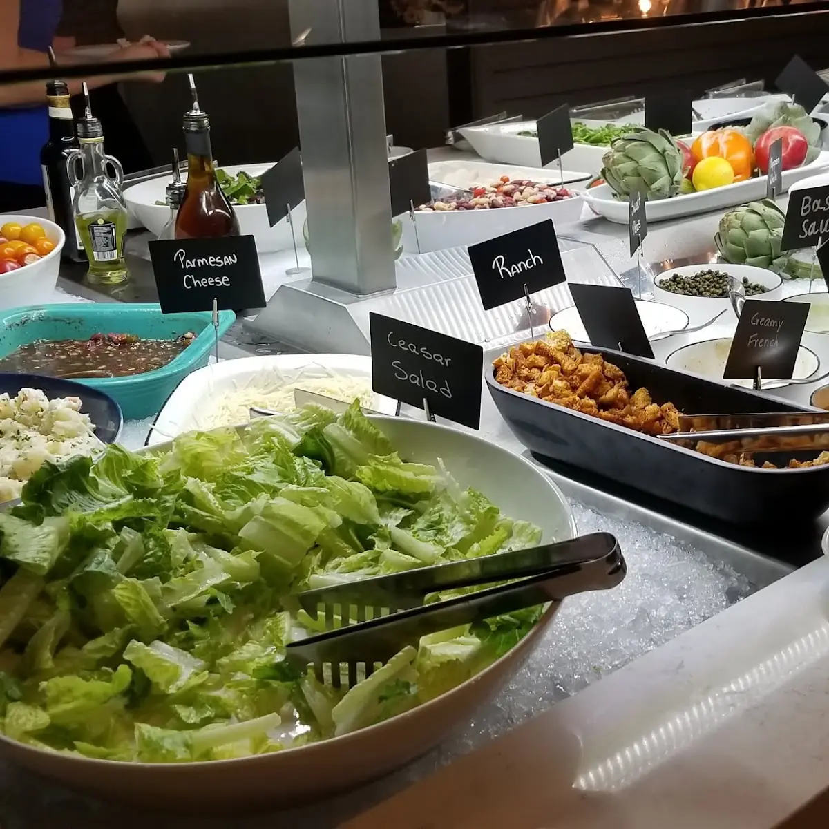 Salad Bar with Smoked Salmon