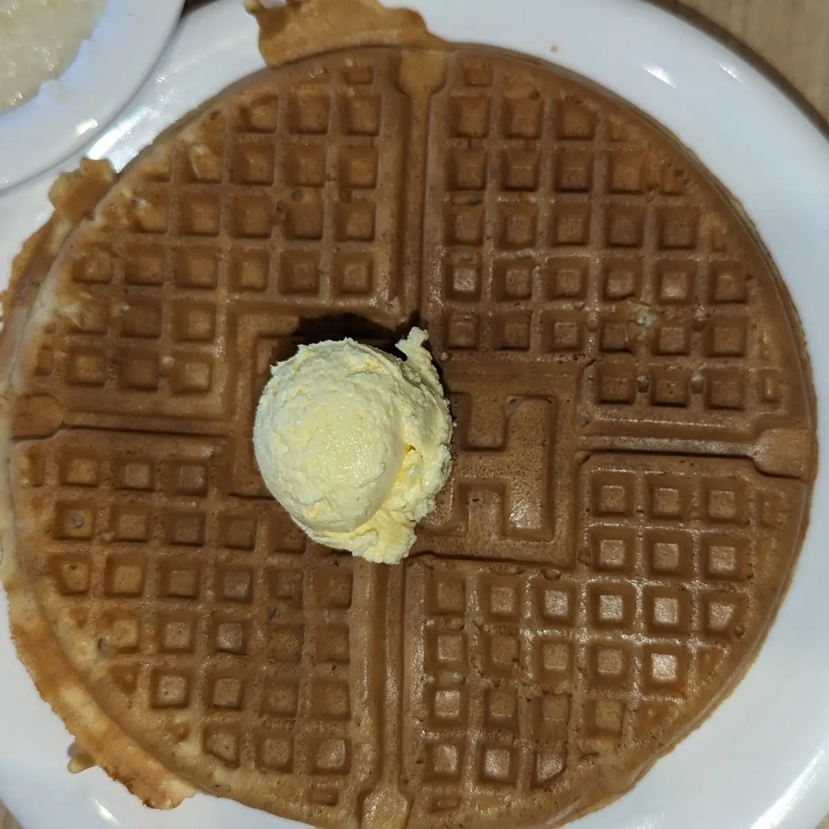 Kids Smiley Face Waffle w Bacon