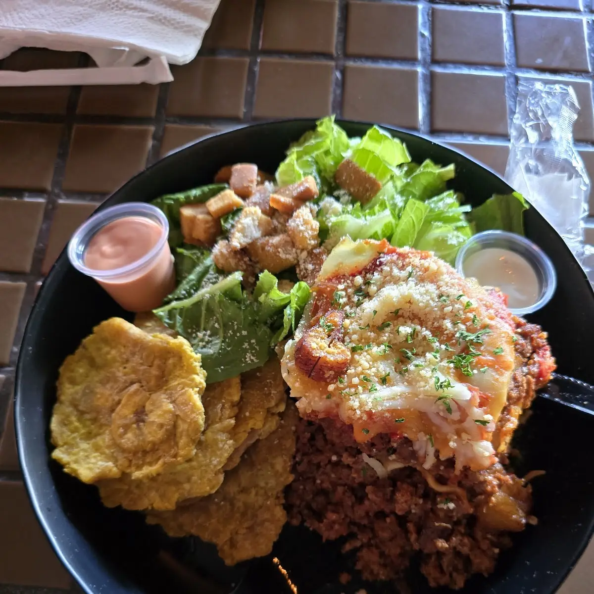 Lasagna Boricua Con Maduros
