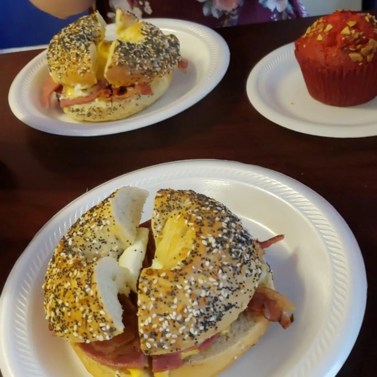 Taylor Ham Bacon Egg and Cheese on an Everything Bagel