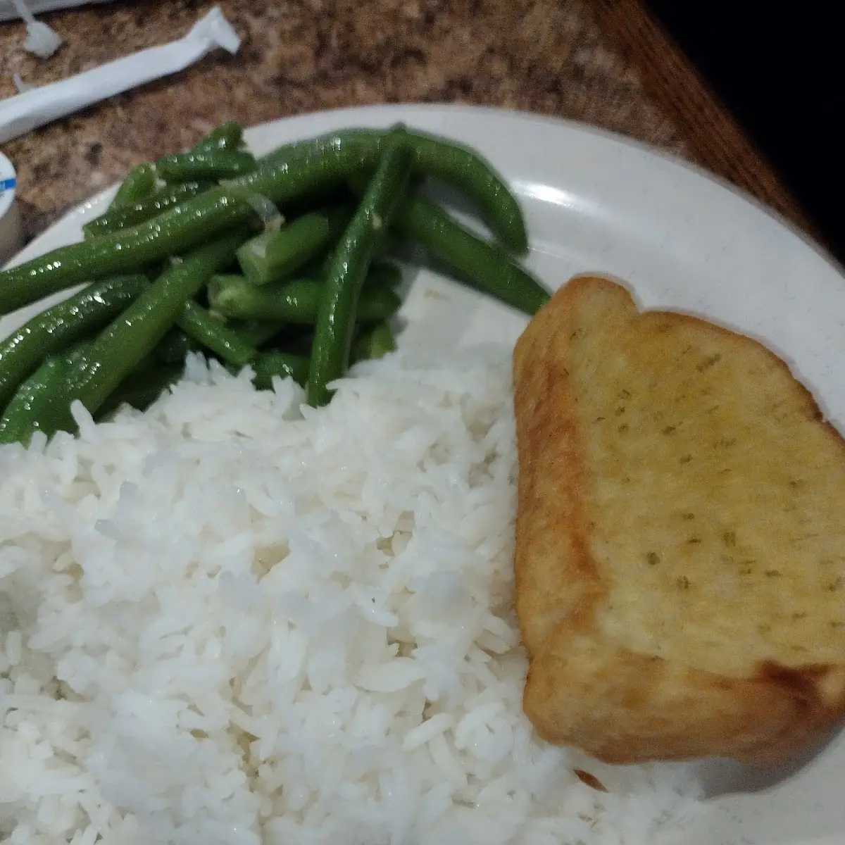 White Rice Steamed Green Beans