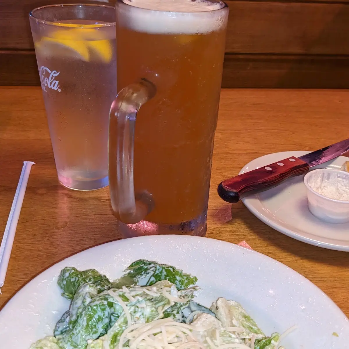 Caesar Salad & Blue Moon Tall