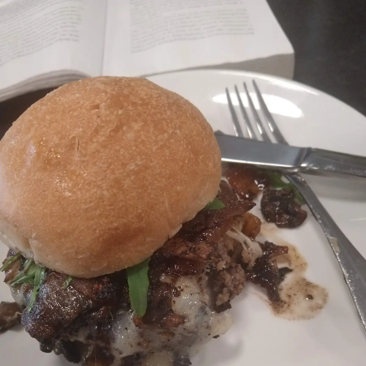 Mushroom Swiss Burger