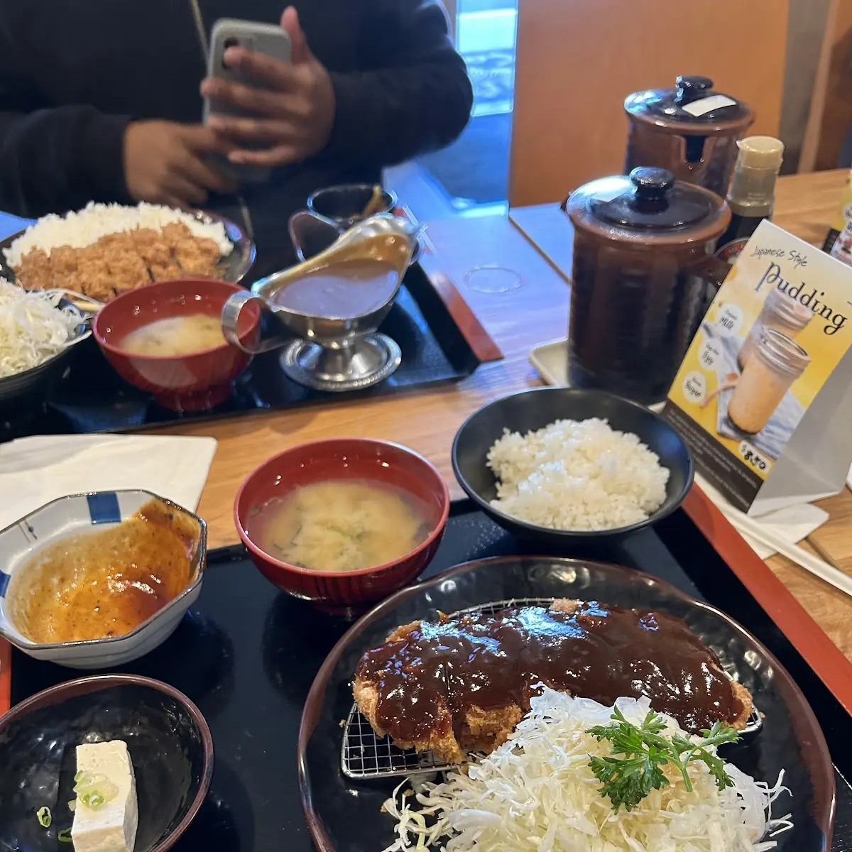 Hamburger Steak Rice Miso Soup Set